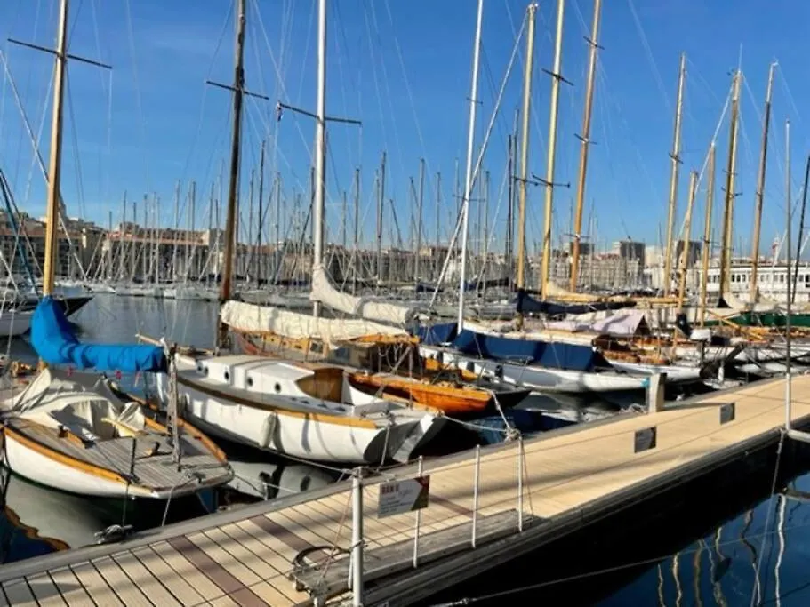 Lägenhet Captain'S Cabin Spectacular View On Old Port *Aircon Marseille Frankrike